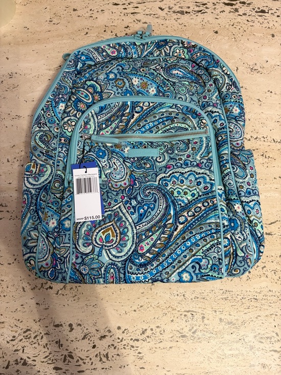 Vera Bradley Handbags - Vera Bradley Iconic Campus Backpack Daisy Dot Paisley